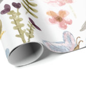 Vintager Garten| Wasserfarbe| Kernstück Geschenkpapier (Rolleneckpunkt)