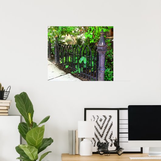 Vintager Garten-Zaun Poster (Heimbüro)