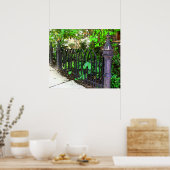 Vintager Garten-Zaun Poster (Küche)