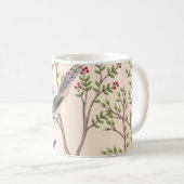 Vintager Gartenbaum, Vogelblumenmuster, nahtlos Kaffeetasse (VorderseiteRechts)