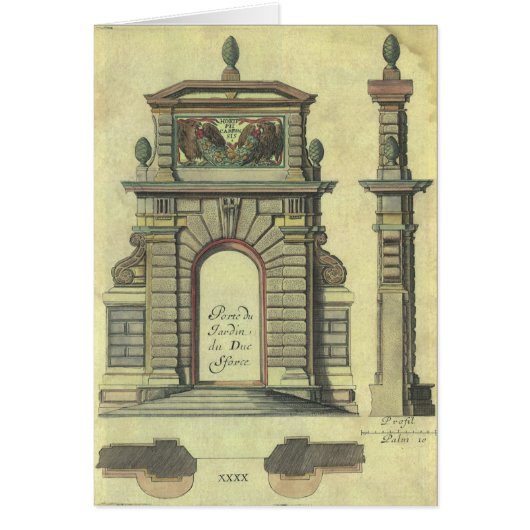 Vintager Gartenbogen, Renaissance-Architektur (Vorne)