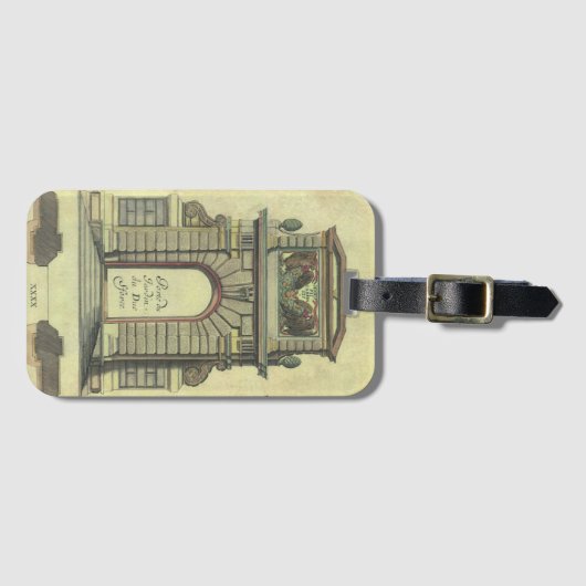 Vintager Gartenbogen, Renaissance-Architektur Gepäckanhänger (Vorderseite (Horizontal))
