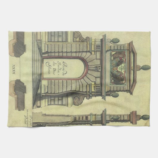 Vintager Gartenbogen, Renaissance-Architektur Handtuch (Horizontal)