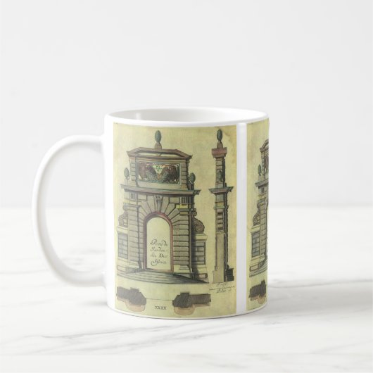 Vintager Gartenbogen, Renaissance-Architektur Kaffeetasse (Links)