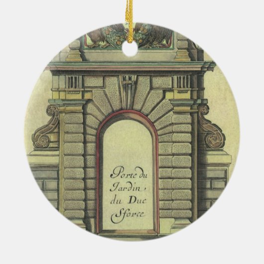 Vintager Gartenbogen, Renaissance-Architektur Keramik Ornament (Hinten)