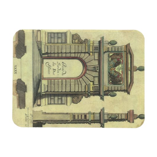 Vintager Gartenbogen, Renaissance-Architektur Magnet (Horizontal)