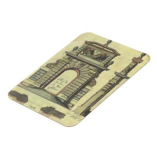 Vintager Gartenbogen, Renaissance-Architektur Magnet (Linke Seite)