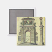 Vintager Gartenbogen, Renaissance-Architektur Magnet (Vorderseite/Rückseite)
