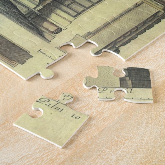 Vintager Gartenbogen, Renaissance-Architektur Puzzle (Seite)