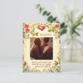 VINTAGER GARTENRAHMEN - ZOLLREICHE LIEBE POSTKARTE (Stehend Vorderseite)