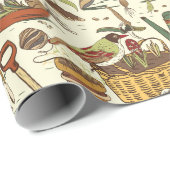 Vintager Gärtner Geschenkpapier (Rolleneckpunkt)