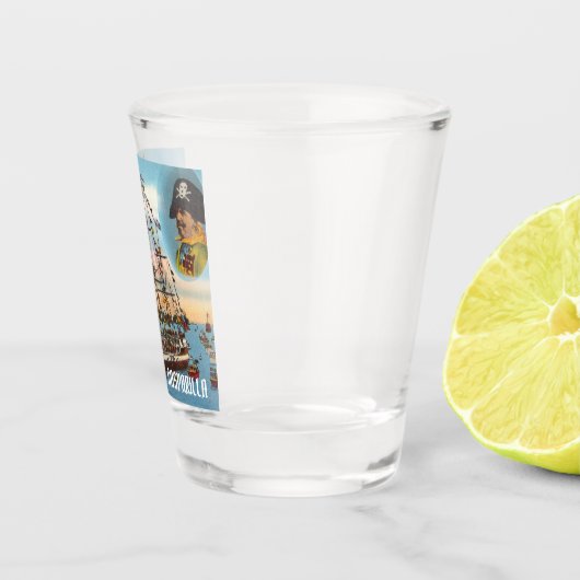 Vintager Gasparilla Pirate Schiff Tampa Schnapsglas (Rechts)