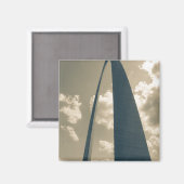 Vintager Gateway-Arch Magnet (Vorderseite/Rückseite)