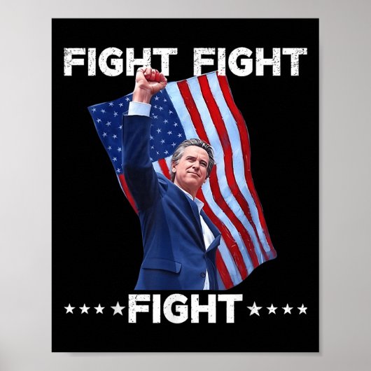 Vintager Gavin Newsom-Kampf für Männer Poster (Vorne)