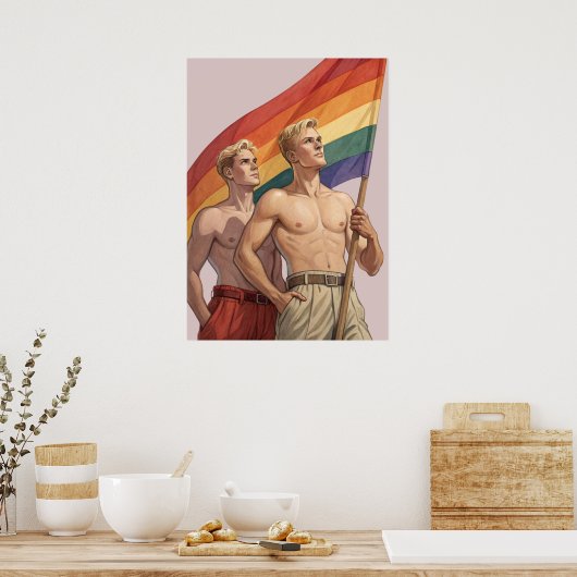 Vintager Gay Pride Poster (Küche)