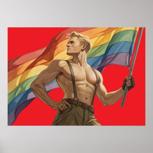 Vintager Gay Pride Poster (Vorne)