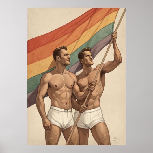 Vintager Gay Pride Poster (Vorne)
