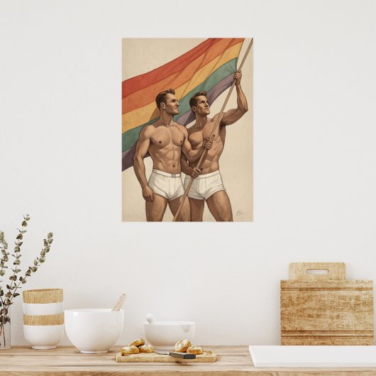 Vintager Gay Pride Poster (Küche)