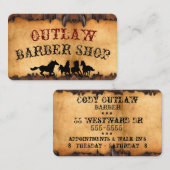 Vintager gealterter alter Westblick an Visitenkarte (Vorne/Hinten)