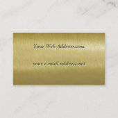 Vintager geätzter Messing Visitenkarte (Rückseite)