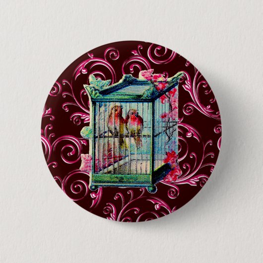 Vintager Geburtskäfig Button (Vorderseite)