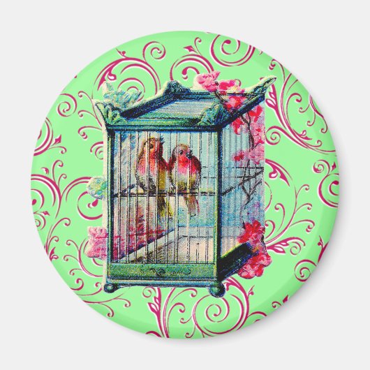 Vintager Geburtskäfig Magnet (Vorne)