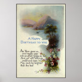 Vintager Geburtstag 1917 Schwalbensee Poster (Vorne)