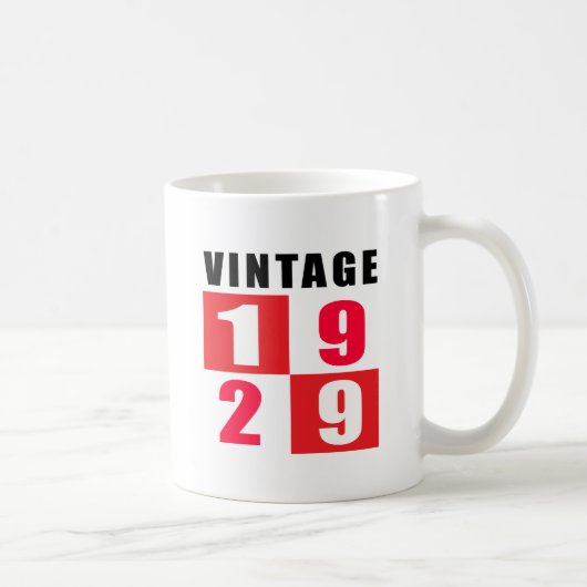 Vintager Geburtstag 1929 Kaffeetasse (Rechts)