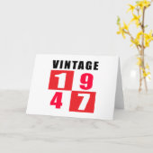 Vintager Geburtstag 1947 Karte (Gelbe Blume)