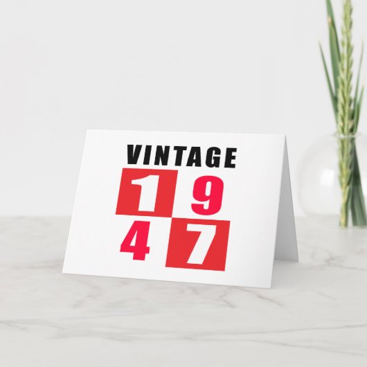 Vintager Geburtstag 1947 Karte (Vorderseite)
