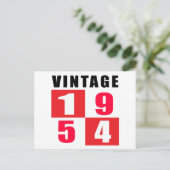 Vintager Geburtstag 1954 Postkarte (Stehend Vorderseite)