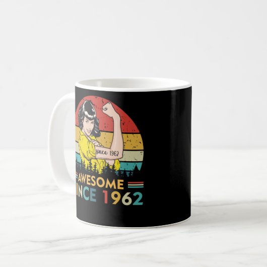 Vintager Geburtstag 1962 Kaffeetasse (Vorderseite Links)