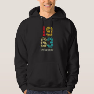 Vintager Geburtstag 1963 für Männer und Frauen Hoodie