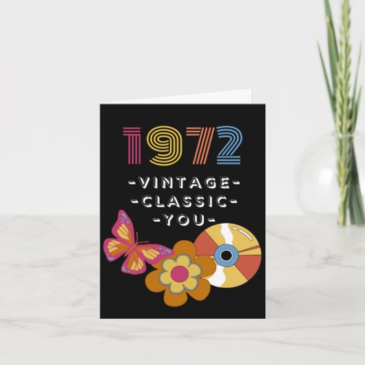 Vintager Geburtstag 1972 Retro-Design für Freunde Karte (Vorderseite)