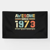 Vintager Geburtstag 1973 Banner (Horizontal)