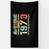 Vintager Geburtstag 1973 Banner (Vertikal)