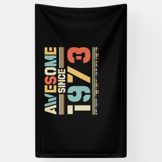 Vintager Geburtstag 1973 Banner (Vertikal)