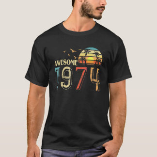 Vintager Geburtstag 1974 für Männer Frauen 48 Jahr T-Shirt