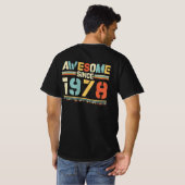 Vintager Geburtstag 1978 T-Shirt (Schwarz voll)