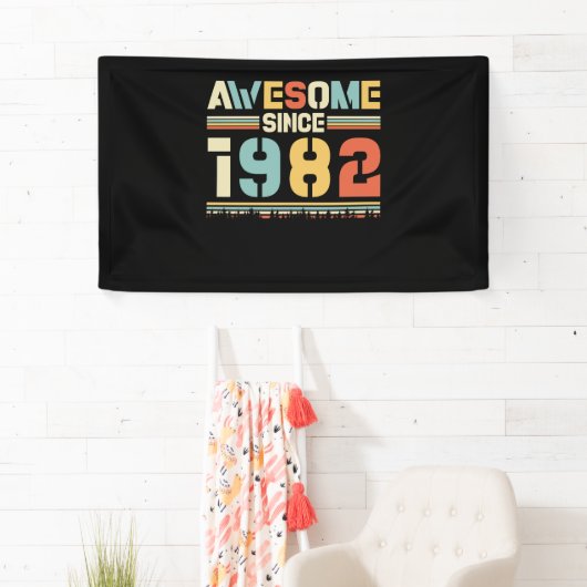 Vintager Geburtstag 1982 Banner (Insitu)