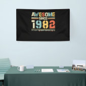 Vintager Geburtstag 1982 Banner (Messeveranstaltung)