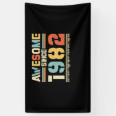 Vintager Geburtstag 1982 Banner (Vertikal)