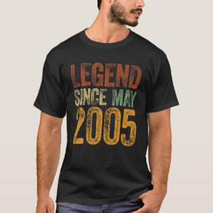 Vintager Geburtstag 2005 Mai Geborene Legende seit T-Shirt
