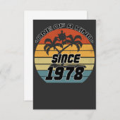 Vintager Geburtstag 78 Dankeskarte (Vorne/Hinten)