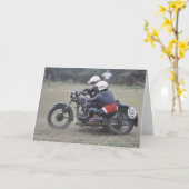 Vintager Geburtstag des Hauswagenmeisters Karte (Gelbe Blume)