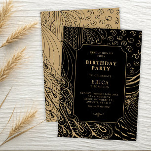 Vintager Geburtstag Einladung
