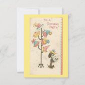 Vintager Geburtstag Einladung (Vorderseite)