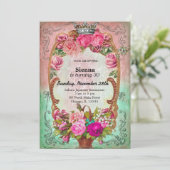 Vintager Geburtstag Einladung (Stehend Vorderseite)