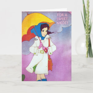 Vintager Geburtstag für Nichte Karte