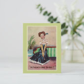 Vintager Geburtstag für sie Postkarte (Stehend Vorderseite)